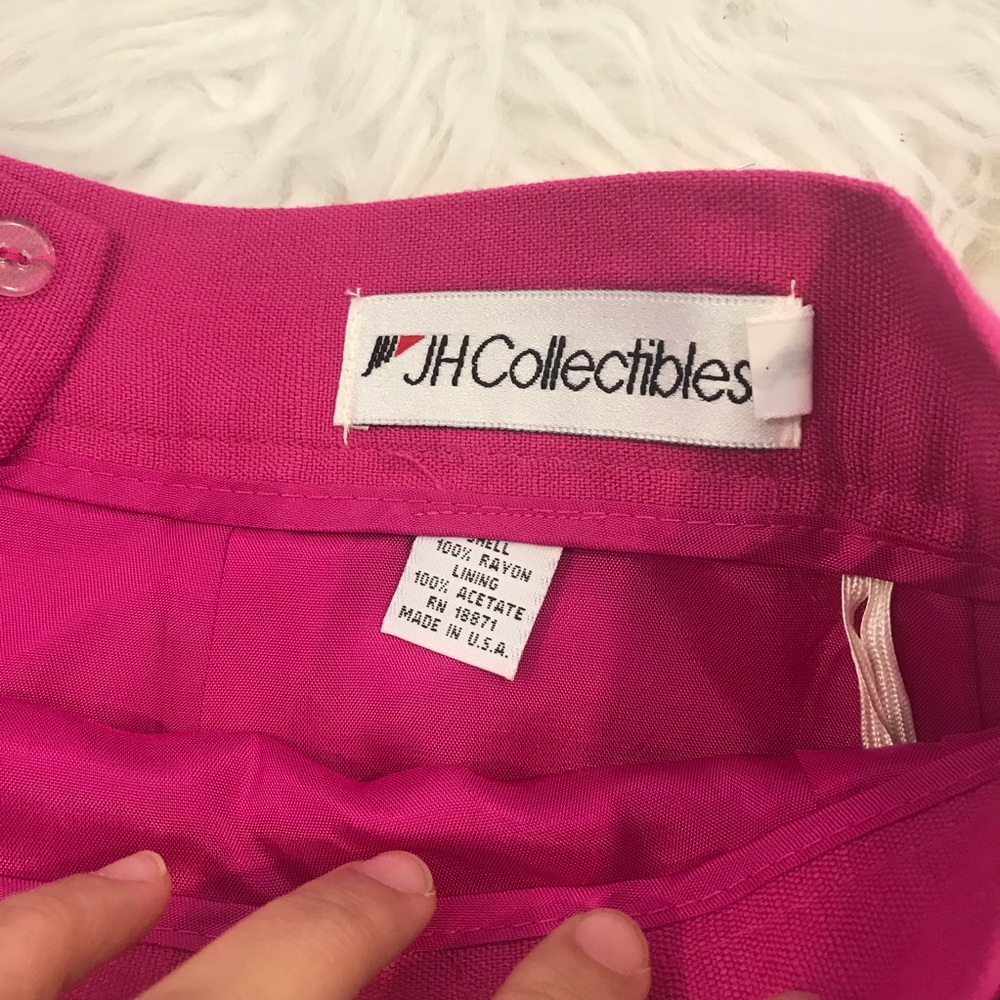 Vintage Dead Stock Hot Pink Midi Skirt - Picture 5 of 5